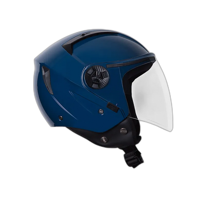 STUDDS Vogue Petrol Blue Half Face Helmet