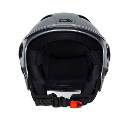 STUDDS Vogue Sliver Grey Half Face Helmet