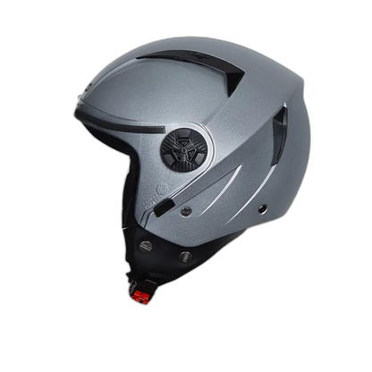 STUDDS Vogue Sliver Grey Half Face Helmet