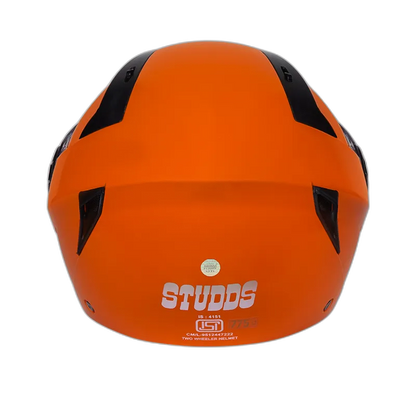 STUDDS Vogue V Orange Half Face Helmet