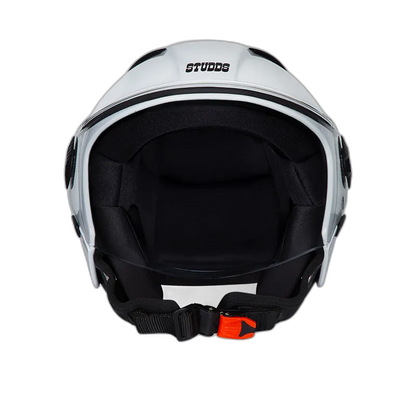STUDDS Vogue White Half Face Helmet