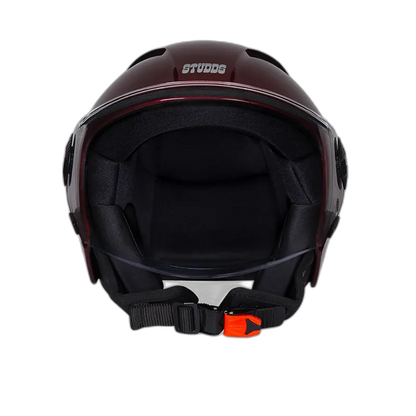 STUDDS Vogue Wine Red Half Face Helmet