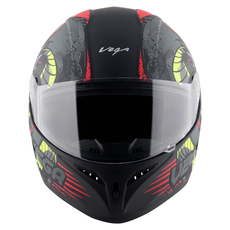 VEGA Voyager Dragoa Dull Black Red Full Face Helmet