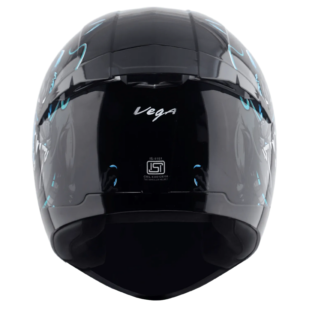 Vega Voyager Dx Dragon Black M Blue Full Face Helmet