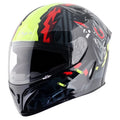 VEGA Voyager Dx Dragon Dull Black Neon Yellow Full Face Helmet