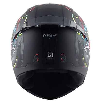 VEGA Voyager Dx Dragon Dull Black Red Full Face Helmet