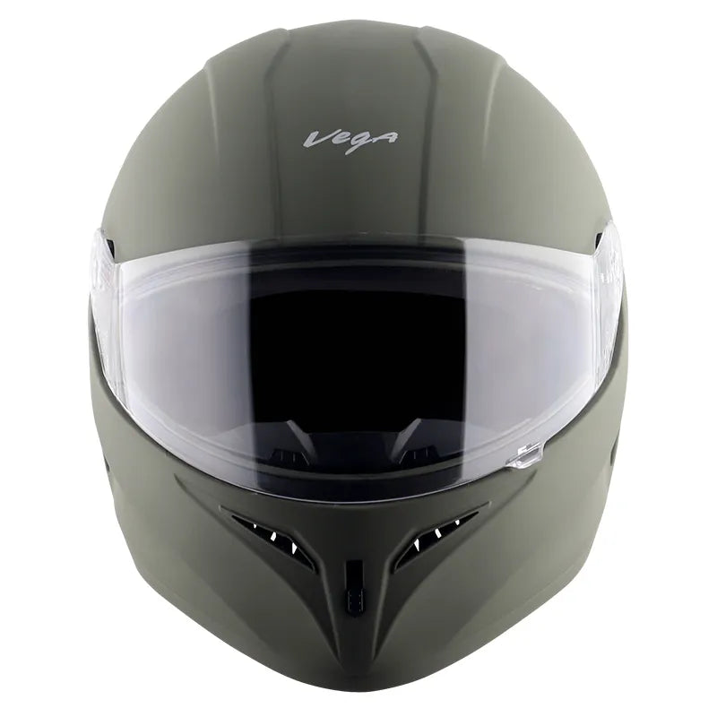 VEGA Voyager Dx Dull Battle Green Half Face Helmet