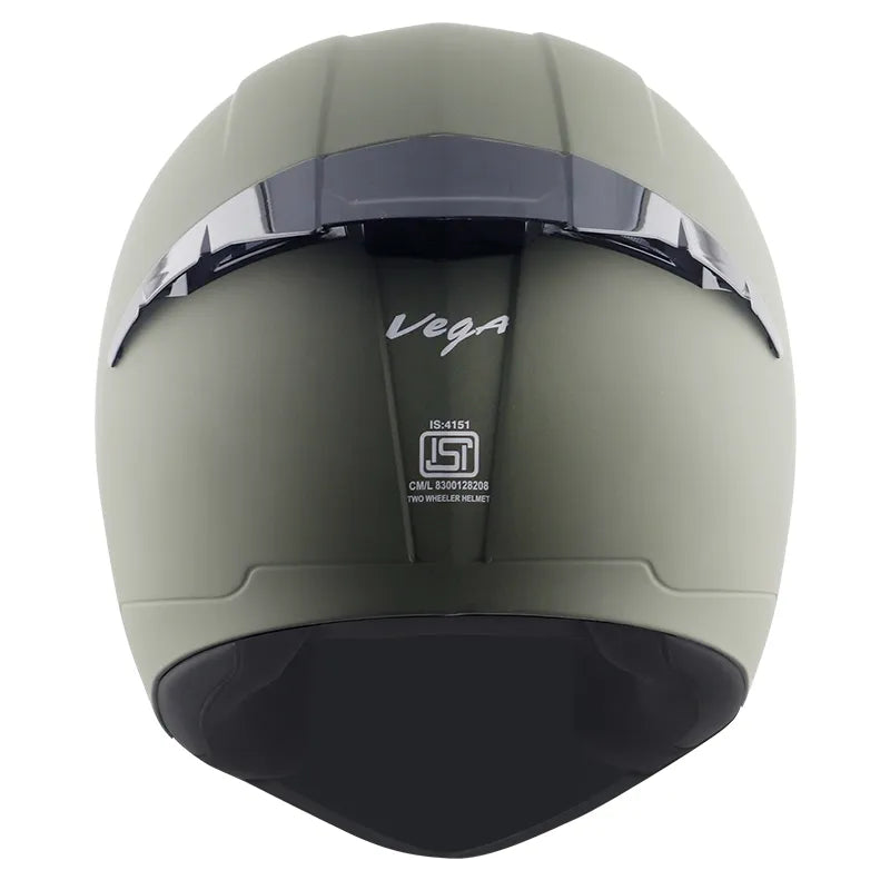 VEGA Voyager Dx Dull Battle Green Half Face Helmet