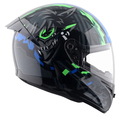 VEGA Voyager Dx Killer Black Blue Half Face Helmet