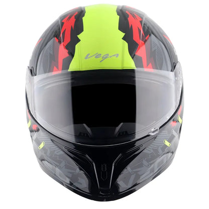 VEGA Voyager Dx Killer Black Neon Yellow Full Face Helmet