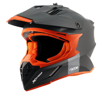 AXOR X Cross Dual Visor Sc Dull Black Orange Off Road Helmet