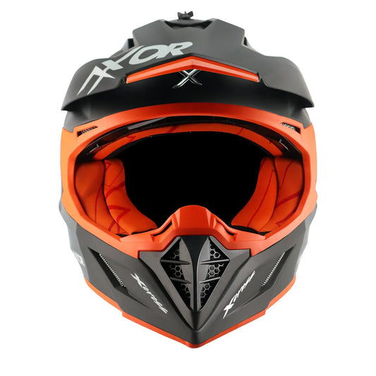 AXOR X Cross Dual Visor Sc Dull Black Orange Off Road Helmet