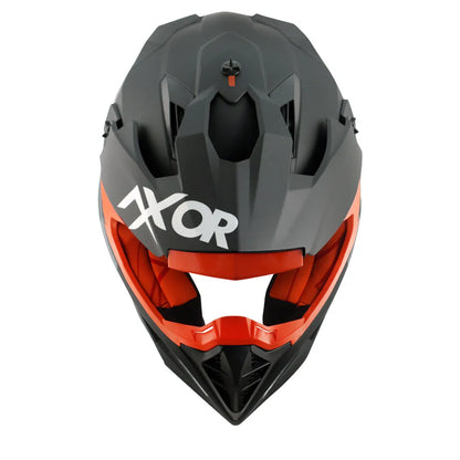 AXOR X Cross Dual Visor Sc Dull Black Orange Off Road Helmet