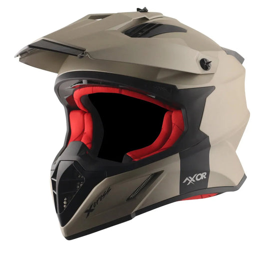 AXOR X Cross Dual Visor Sc Nickel Red Off Road Helmet