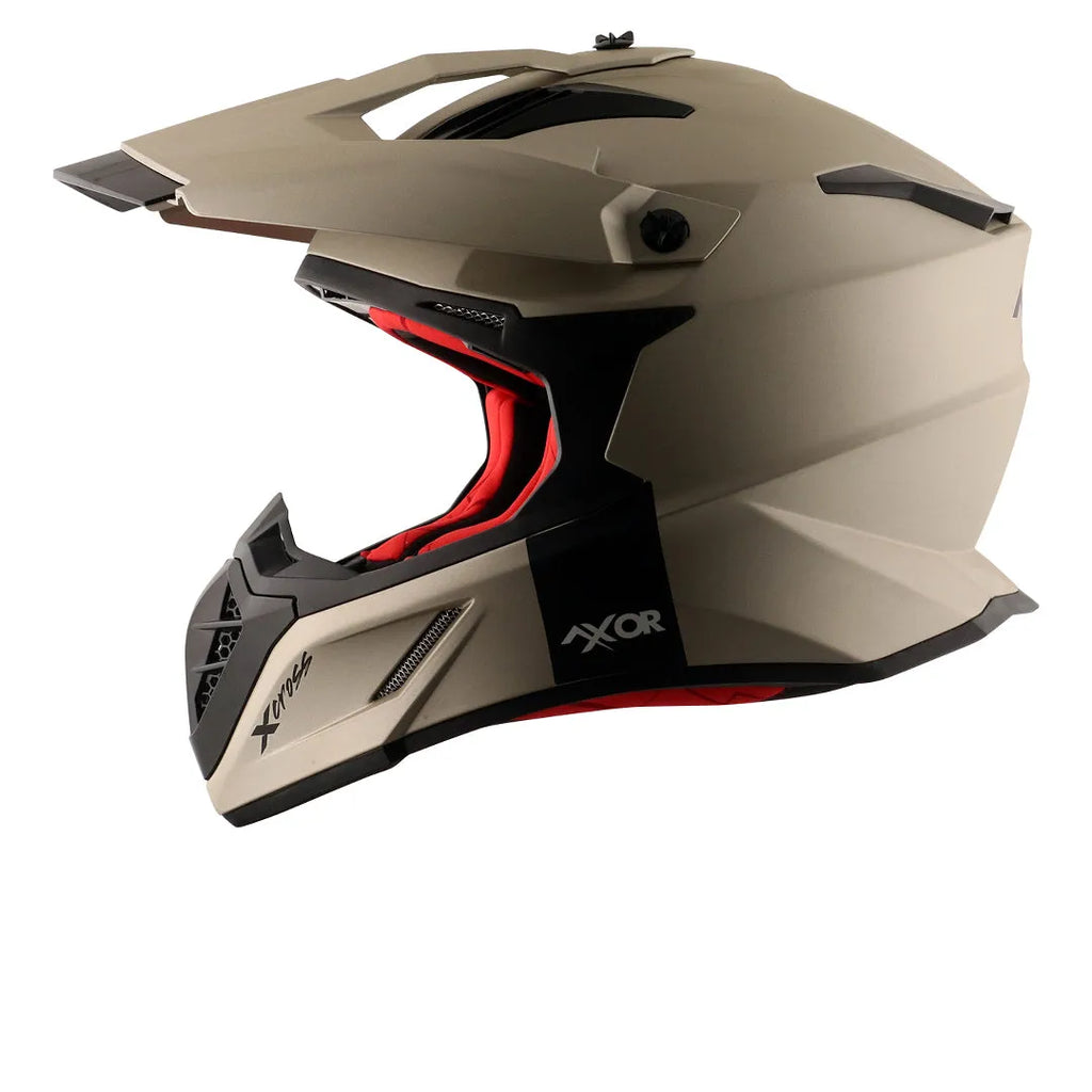 AXOR X Cross Dual Visor Sc Nickel Red Off Road Helmet