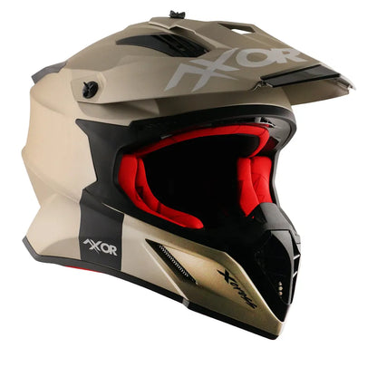 AXOR X Cross Dual Visor Sc Nickel Red Off Road Helmet