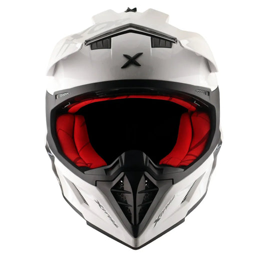 AXOR X Cross Dual Visor Sc White Red Off Road Helmet