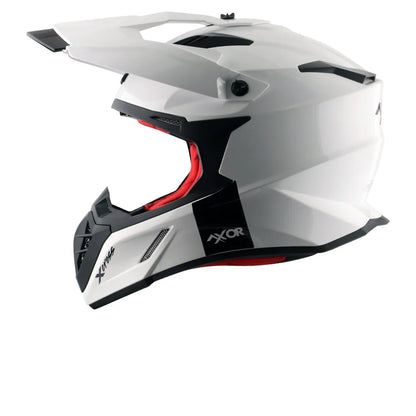 AXOR X Cross Dual Visor Sc White Red Off Road Helmet