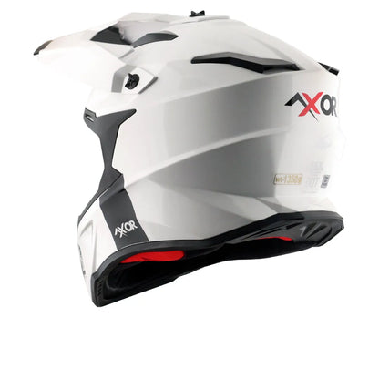 AXOR X Cross Dual Visor Sc White Red Off Road Helmet