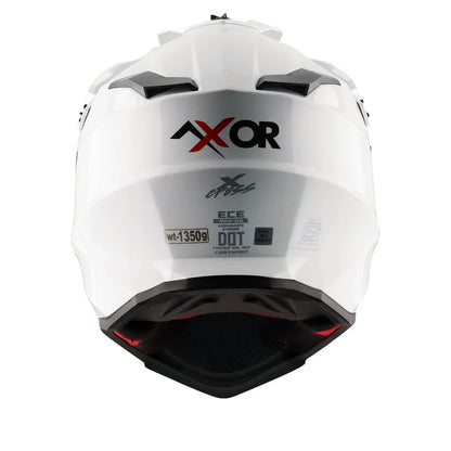 AXOR X Cross Dual Visor Sc White Red Off Road Helmet