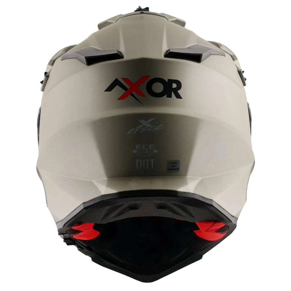 AXOR X Cross Nickel Red Off Road Helmet