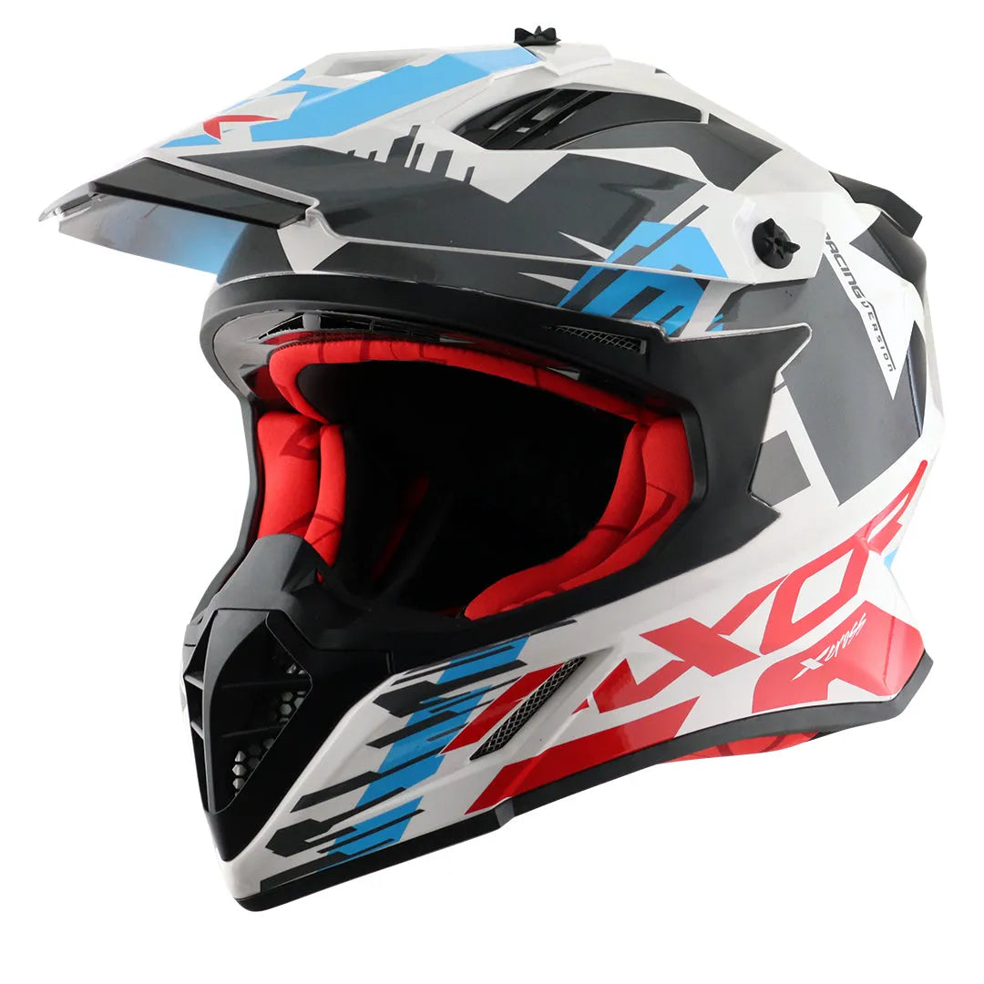 AXOR X Cross X1 White Red Off Road Helmet