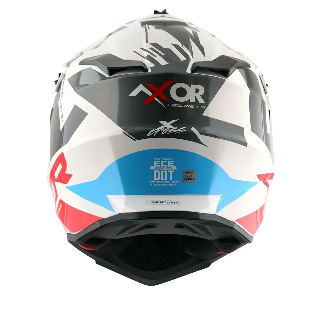 AXOR X Cross X1 White Red Off Road Helmet