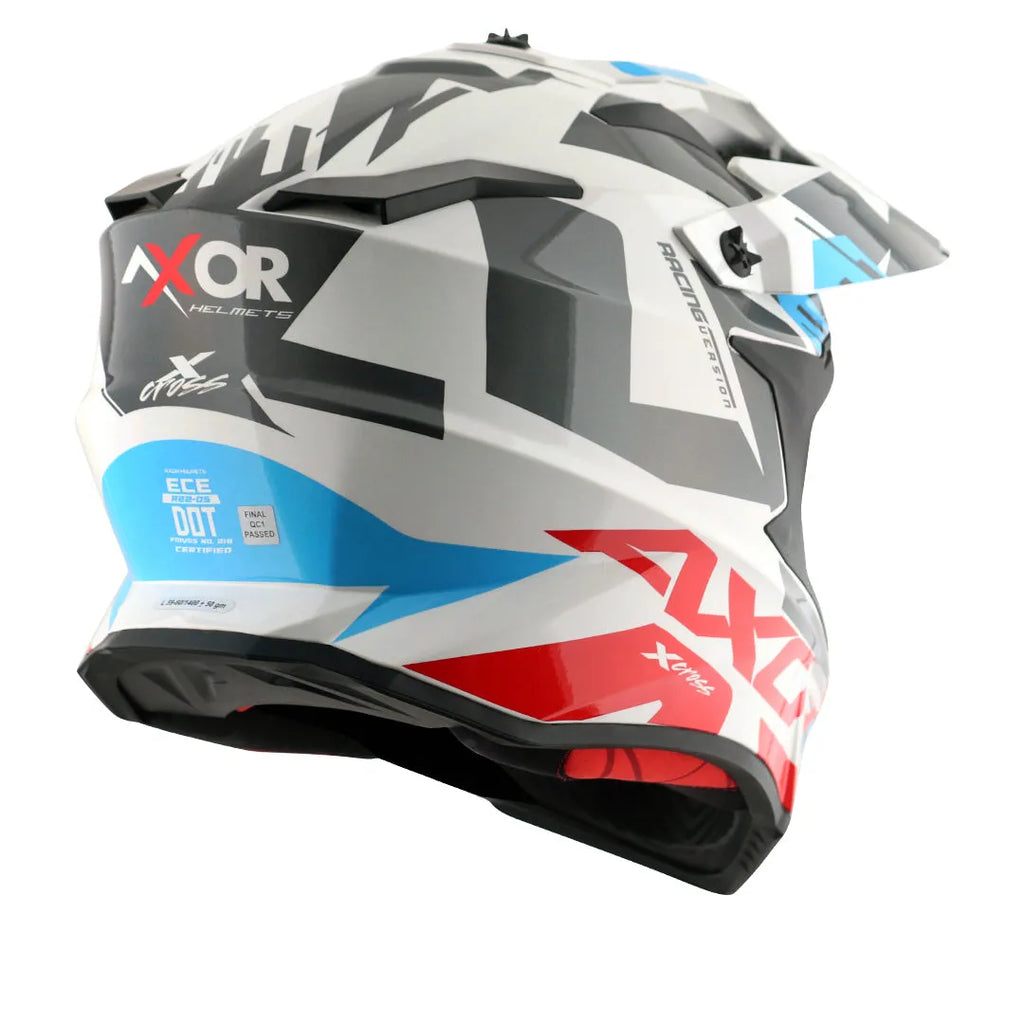 AXOR X Cross X1 White Red Off Road Helmet