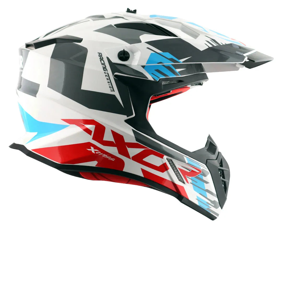 AXOR X Cross X1 White Red Off Road Helmet