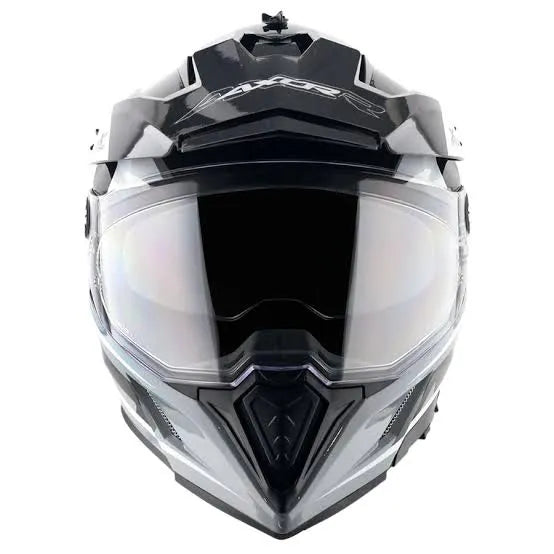 Axor X Cross Dual Visor Flagstaff Dull Nardo Grey Black Off Road Helmet