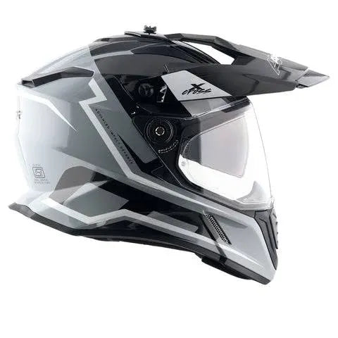 Axor X Cross Dual Visor Flagstaff Dull Nardo Grey Black Off Road Helmet