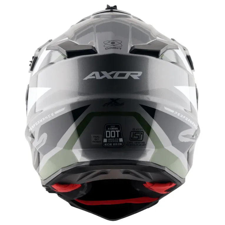 AXOR X Cross Dual Visor Orbit Athena Grey Black Full Face Helmet