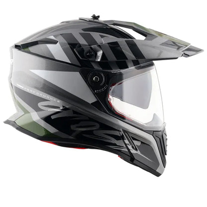 AXOR X Cross Dual Visor Orbit Athena Grey Black Full Face Helmet