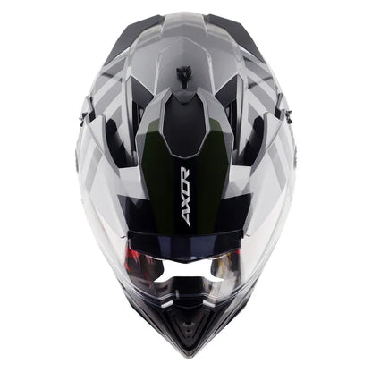 AXOR X Cross Dual Visor Orbit Athena Grey Black Full Face Helmet