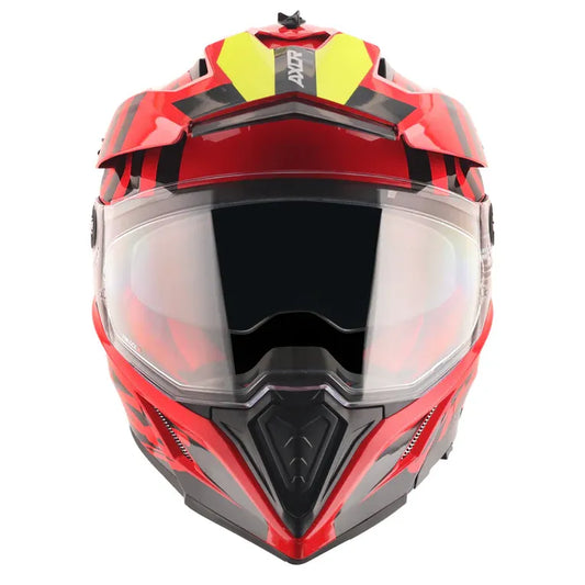 AXOR X Cross Dual Visor Orbit Red Black Full Face Helmet
