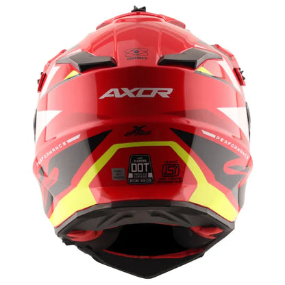 AXOR X Cross Dual Visor Orbit Red Black Full Face Helmet