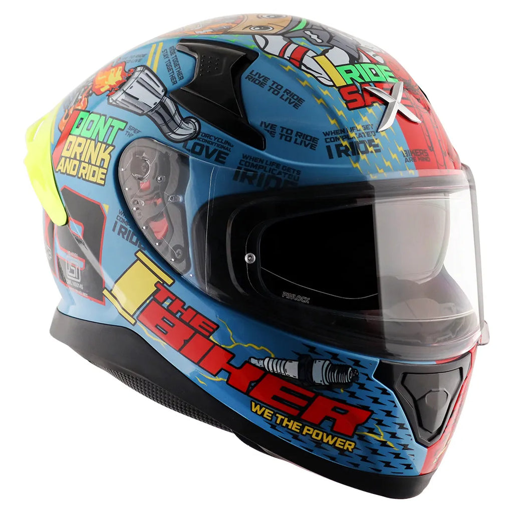 AXOR Xbhp Thenineteen Blue Red Full Face Helmet