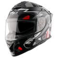 VEGA Zap Dx Dude Black Red Full Face Helmet