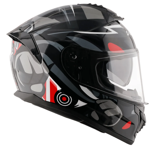 VEGA Zap Dx Dude Black Red Full Face Helmet
