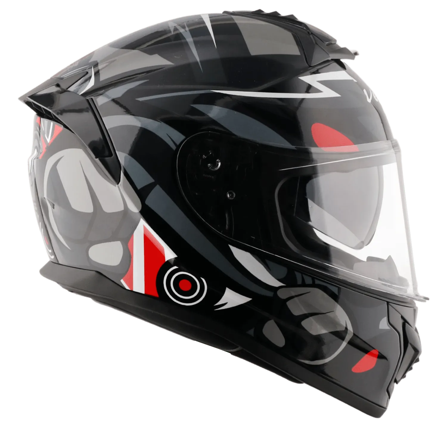 VEGA Zap Dx Dude Black Red Full Face Helmet