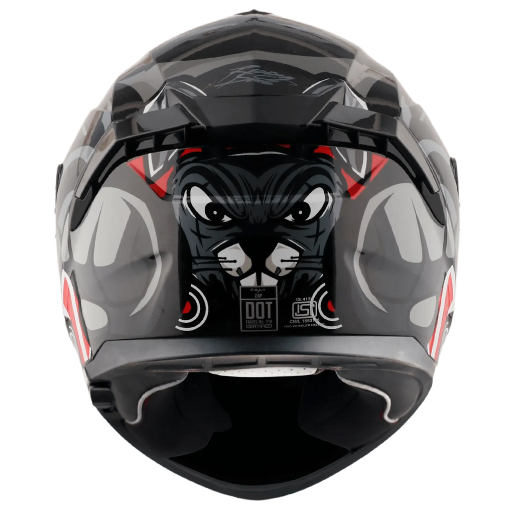 VEGA Zap Dx Dude Black Red Full Face Helmet