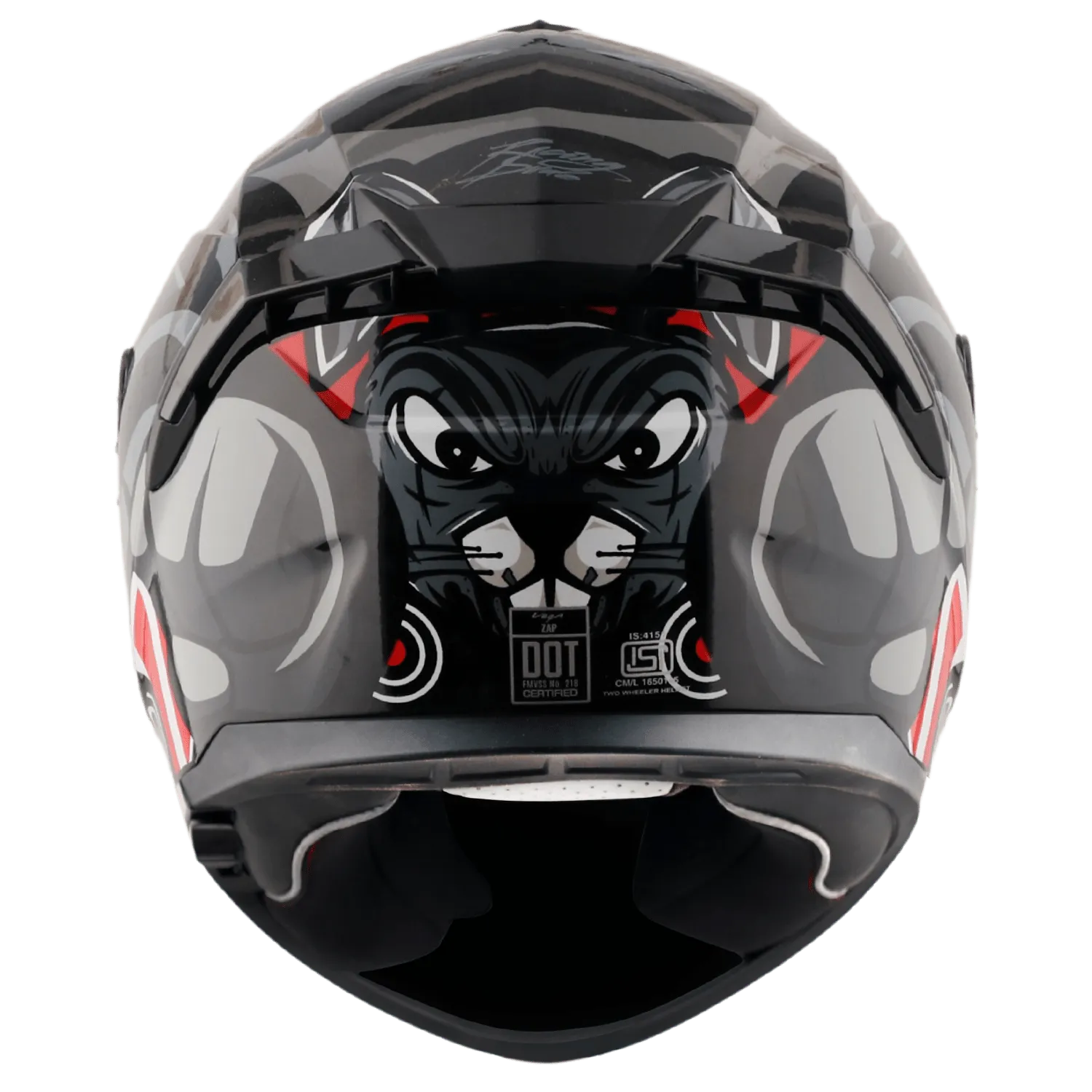 VEGA Zap Dx Dude Black Red Full Face Helmet
