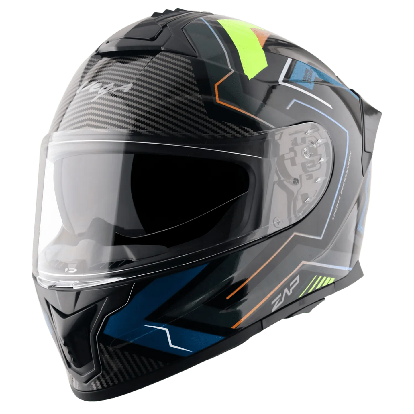 VEGA Zap Dx Explore Black Blue Full Face Helmet