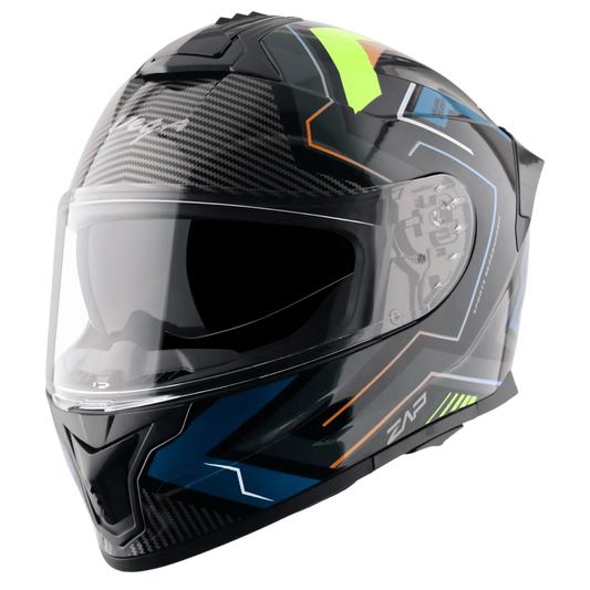 VEGA Zap Dx Explore Black Blue Full Face Helmet