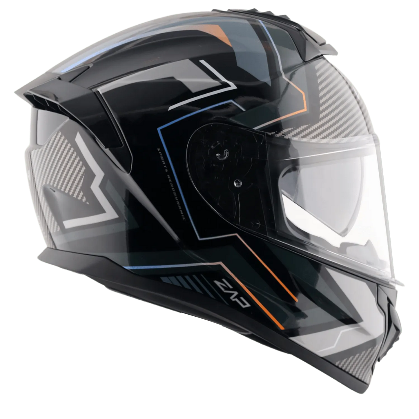 VEGA Zap Dx Explore Black Grey Md Full Face Helmet