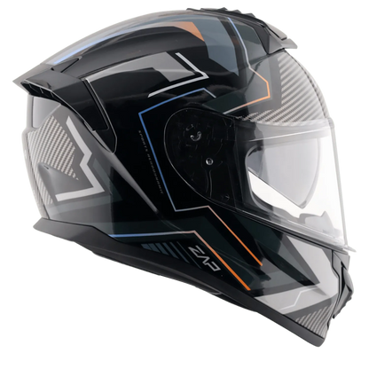VEGA Zap Dx Explore Black Grey Md Full Face Helmet