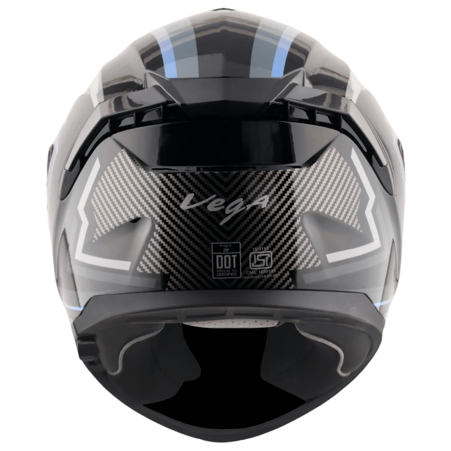 VEGA Zap Dx Explore Black Grey Md Full Face Helmet