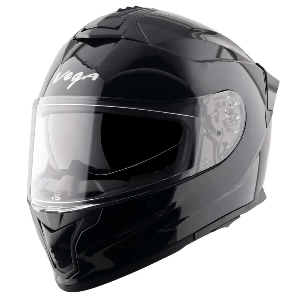 VEGA Zap Dx Solid Black Full Face Helmet