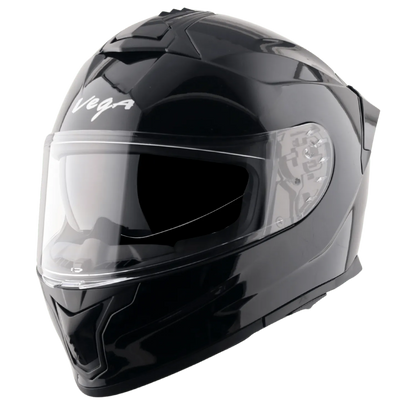 VEGA Zap Dx Solid Black Full Face Helmet