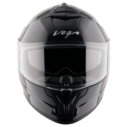VEGA Zap Dx Solid Black Full Face Helmet